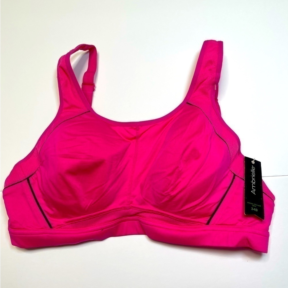 High impact sports bra Pink Active 36B AMBRIELLE Running Workout Underwire